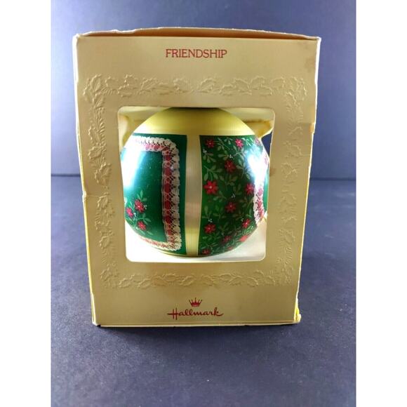 Hallmark Keepsake Ornament Friendship Ball Glass 1980 Vintage Country - Picture 8 of 10